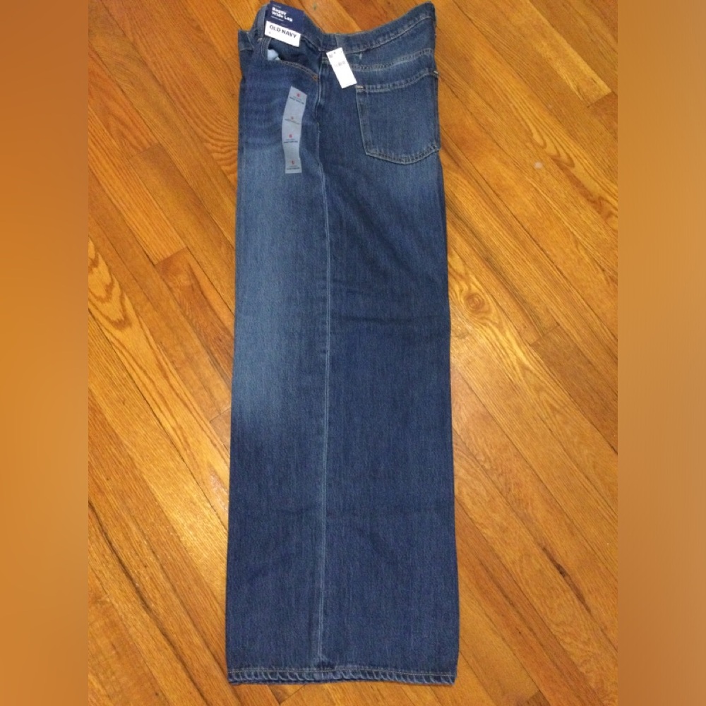 Old Navy Classic Blue High Rise Baggy Wide Leg Denim Jeans